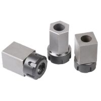 1pcs Square ER25 ER32 ER40 Chuck Block Hard Steel Spring Collet Chuck Seat สําหรับเครื่องแกะสลักเครื่องกลึง CNC Cross Hole Drilling