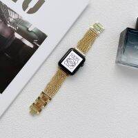 สายนาฬิกาโลหะสายรัดข้อมืออะไหล่สำหรับนาฬิกา Iwatch 6 5 4 3 SE 44Mm 42Mm 40Mm 41สเตนเลสสตีล