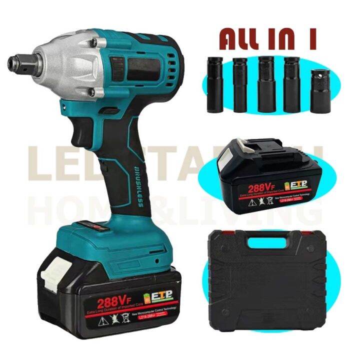 288VF Brushless Charging cordless Electric Impact Wrench 1/2 Lithium ...