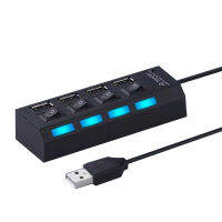 ฮับ2.0 USB 4พอร์ตฮับตัวแยก USB หลายพอร์ตสำหรับแล็ปท็อปตัวขยายพอร์ต USB พร้อมเปิด/ปิดแต่ละตัวสามารถใช้ได้กับอุปกรณ์ USB ทุกชนิด Gud3c35ตัวแปลง4x90q59480ชนิด C