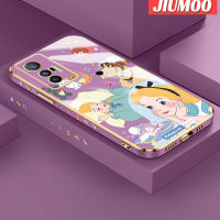 เคส JIUMOO เคสสำหรับ Vivo X70 Pro X80 X90 Pro ลายสโนว์ไวท์ใหม่เคสพื้นผิวขอบสี่เหลี่ยมเคสนิ่มซิลิกาเจลกันกระแทกเคสมือถือรวมเลนส์กล้องถ่ายรูปฝาครอบป้องกัน