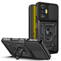 Xiaomi Redmi K40 Gaming/Xiaomi Poco F3 GT/Poco F4/Poco F4 GT/Poco M4 5G/Poco X3/Poco X3 NFC/Poco X4 GT Case,Robust Shield with Sliding Cover Camera Lens and Rotating Bracket Protective Case