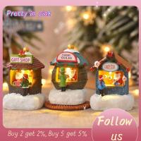 PRETTY IN PINK 1 เรซิน บ้านเรืองแสงคริสต์มาส สีสันสดใส เล็กๆน้อยๆ บ้านเรซิ่นคริสต์มาส สร้างสรรค์และสร้างสรรค์ เครื่องประดับขนาดเล็กมาก ไฟกลางคืนคริสต์มาส ของขวัญสำหรับเด็ก