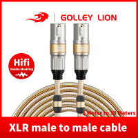 GOLLEY LION สายไมโครโฟน XLR ตัวผู้เป็นตัวผู้,3ขาสำหรับใช้ในเวที,สตูดิโอ,KTV,บาร์