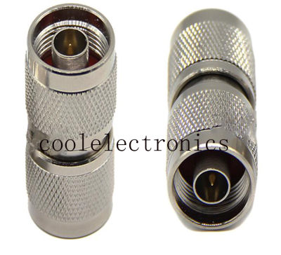 2pcs Copper RF coaxial coax N to N connector N male to N male Plug adapter Connector