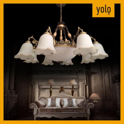 Yolo โคมไฟแขวนเพดาน สวยงาม ไม่รวมหลอดไฟ ไฟแต่งบ้าน หลอดไฟ 8+3ดวง(D8083)