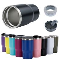 Stainless Steel Insulated Beer Cooler 14Oz Thermos Coffee Mug Insulated Holder With 2 Lids Water Bottle Car Thermal Cup