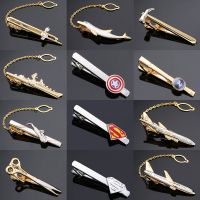 Mens Tie Clips Male Formal Business Suit Necktie Clip Clasp Music Sax plane Metal Tie Clip Pins Fashion Men high-quality Jewelry Cuff Link