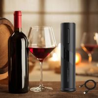 Electric Wine Opener RechargeableBattery Automatic Corkscrew Wine Bottle Opener with Foil Cutter Kitchen Bar Can Opener