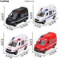 1pc Hospital Rescue Ambulance Police Metal Cars Model Pull Back Sound And Light Alloy Diecast Car Toys For Children Boys Gifts