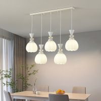 [COD] Restaurant chandelier simple modern creative matcha green bar fresh style long strip straight