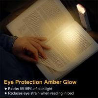 LED USB Rechargeable Book Reading Light Brightness Adjustable Eye Protection Clip BookLight Portable Bookmark Read Light for Kid