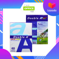 กระดาษ Double A คัลเลอร์พริ้น ขนาด A4  หนา 90 แกรม จำนวน 40 แผ่น /แพ็ค