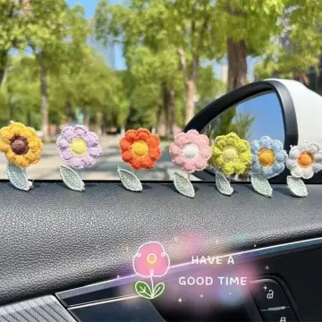 6pcs Cute Flower Car Air Freshener Vent Clips, Kawaii Flower Car