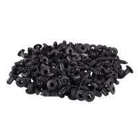 100Pcs Car Molding Door Fender 5mm Hole Plastic Rivets Fixing Black.