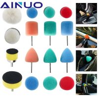 22Pcs Buffing Waxing Polishing Sponge Pads Kit Set Car Wheel Hub Polish Buffing Shank Waxing Foam Polisher