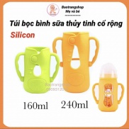 Bọc silicon bình sữa thủy tinh Pigeon chống roi vỡ