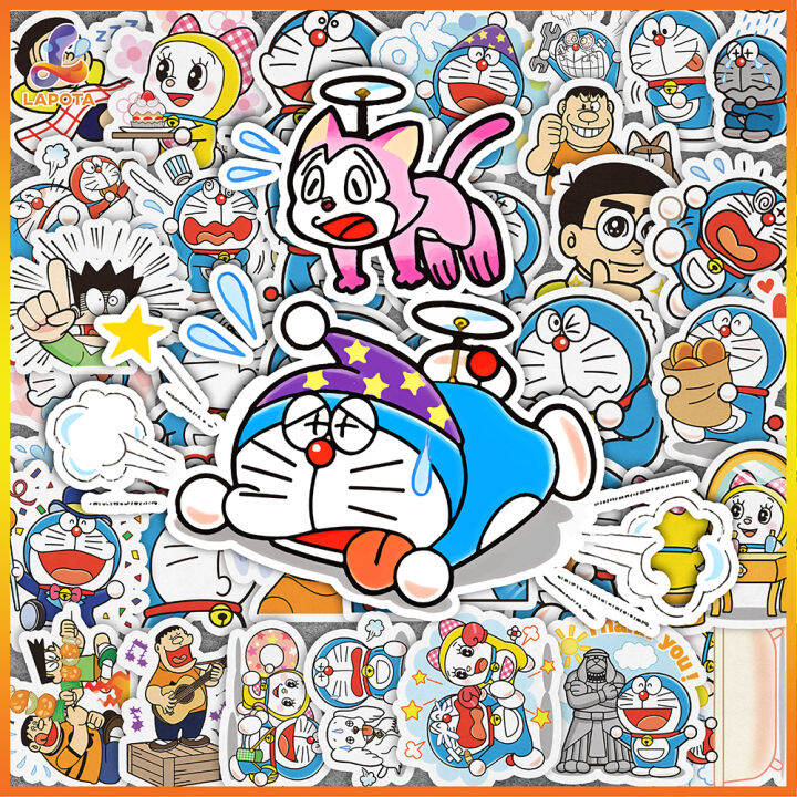 Set 50 cái Sticker Doraemon chống nước, Hình dán Doraemon cute ...