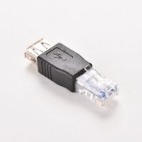 RJ45 Male to USB AF A Female Adapter Socket LAN Network Ethernet Router Plug  USB Network Adapters