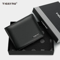 TOP☆Tigernu PU Leather Wallet Elegant Mens Purse  Credit Card Wallet For Men Small Luxury Money Bag High Quality Male Wallet Gift Set