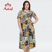 hjk Astrid Womens 2023 for Cotton A Boho Dresses Oversize Floral Print with