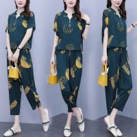 【DT】hot！ Womens Fashion 2023 New Mother Cotton And Size Clothing Ankle-Length Pants Piece Set