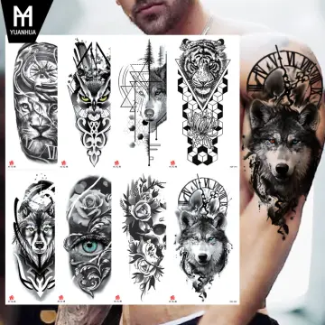 Buy 30 Sheets Large Lion Temporary Tattoos for Men Women Realistic Lion  Temporary Tattoo Stickers for Adults 3D Fake Wolves Spider Scorpion Animals  Tatoos Online at desertcartINDIA