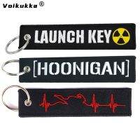 Voikukka Jewelry 2022 New Product HOONIGAN LAUNCH KEY Both Sides Embroidered Motorcycle Keychain Wholesale For Men Boyfriend