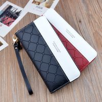 【Lanse store】Geometric Luxury Brand Leather Women Long Zipper Coin Purses Tassel Design Clutch Wallet Female Money Credit Card Holder