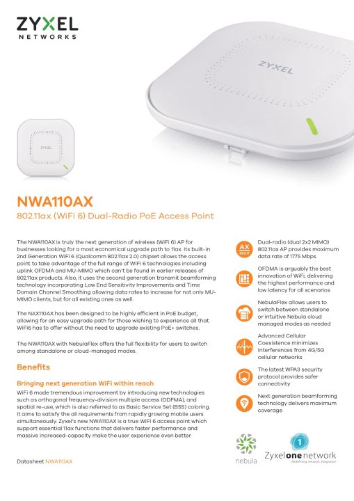 zyxel-nwa110ax-wifi-6-802-11ax-dual-radio-poe-access-point-อุปกรณ์กระจายสัญญาณ-ของแท้-ประกันศูนย์-3ปี