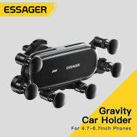 Essager หกแฉกแรงโน้มถ่วงที่วางโทรศัพท์ในรถช่องแอร์คลิปที่ยึด GPS ขาตั้งสำหรับ iPhone 14 Samsung Xiaomi การสนับสนุนที่วางมือถือ