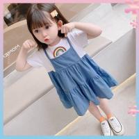 JianZhuZhuangShiGongChengYou Childrens Fake Two-Piece Girls Cartoon New Version Little Loose