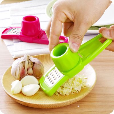 【CC】◈  1PC Garlic Presses Crusher Peeler CleanTools Multi-function Grinder Cutter Press
