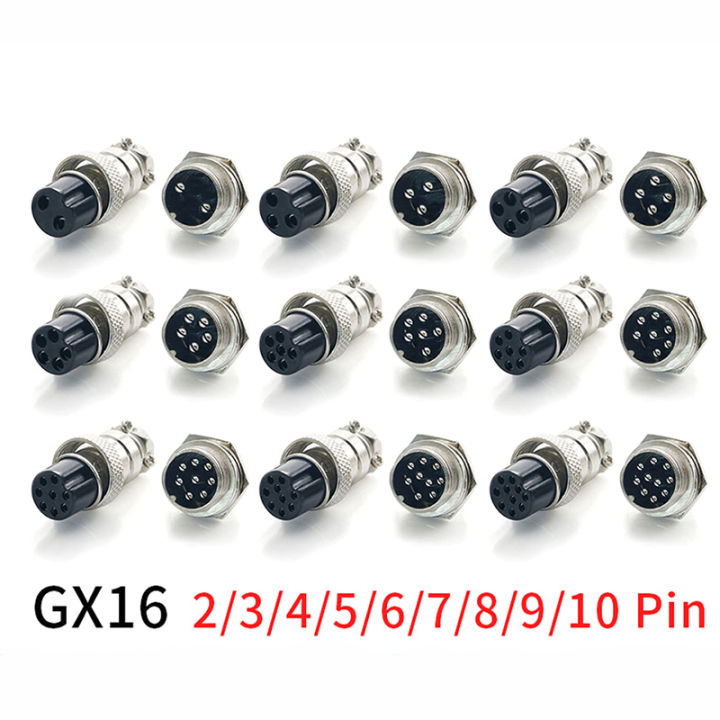 GX16 16mm Aviation Plug Male & Female Wire Panel Metal Connector 16mm 2 ...