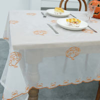 Spot parcel post Cross-Border Wholesale Halloween Pumpkin Party Tablecloth Holiday Decoration Home Dining Table Tablecloth