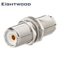 Eightwood 10PCS Antenna Adapter UHF Female so-239 to SO239 Female Bulkhead with Nut Panel Mount Straight RF CoaxialConnector