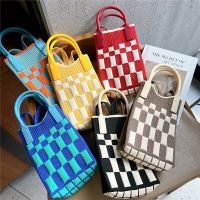 Simple Bag Large Tote Bag Fashionable Knit Bag Handbag Knit Bag Fashionable Simple Knit Bag Wool Bag