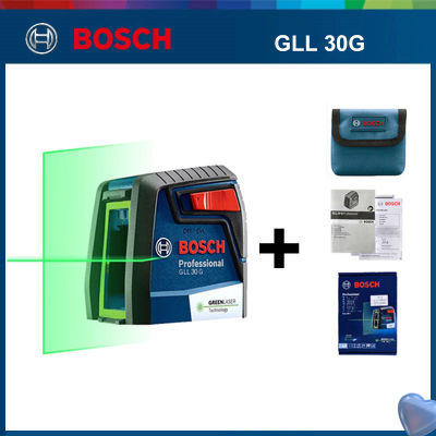 เลเซอร์วัดระดับ Bosch GLL 30G 2เส้น,เครื่องมือวัดระดับด้วยตัวเองแสงสีเขียว (GLL30G)