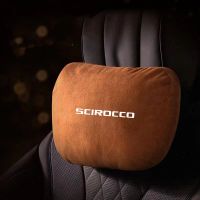 4S Top Quality Car Headrest Neck Support Seat Soft Neck Pillow for SCIROCCO GTI R Logo Car Headrest Accessories