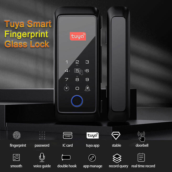 Tuya Smart Lock Fingerprint Lock Door Lock Keypad Door Lock with Handle