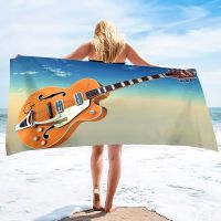 Lightweight Beach Towels Quick DryGuitar Soft Microfiber Sand Free Pool Bath Outdoor Travel Towel for Camping Swimming Towel