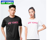 Yonex แห้งเร็วเสื้อเทนนิสใหม่ฤดูร้อนเสื้อยืดลายอักษรจีนบาสเกตบอลวิ่งระบายอากาศได้ดีดูดซับเหงื่อสำหรับทั้งหญิงและชายกีฬากลางแจ้ง