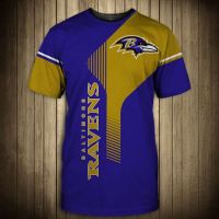 fashion fashion ravens baltimore mens 3d t-shirt stitching design graffiti purple flowers cartoon crow