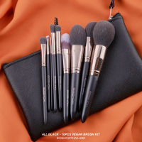 ชุดแปรงแต่งหน้าขนสังเคราะห์ 10 ชิ้น EIGSHOW สี ALL BLACK - 10 PCS VEGAN BRUSH KIT