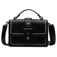 Womens Casual Shoulder Bag High Quality PU Leather Womens Handbag with Rivet Shoulder Messenger Bag