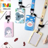 MMLUCK บัตรประจำตัวสายคล้องคอสำหรับนักเรียนโรงเรียนบัตรคีย์การ์ดเคสป้ายการ์ดสายห้อยซองใส่บัตร Sampul Kartu รถบัส