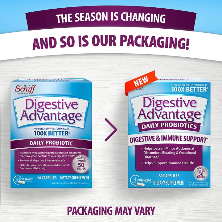 โปรไบโอติก-2-พันล้านตัว-digestive-advantage-daily-probiotic-2-billion-cfus-50-or-80-capsules-schiff-โปรไบโอติค-โปรไบโอติกส์