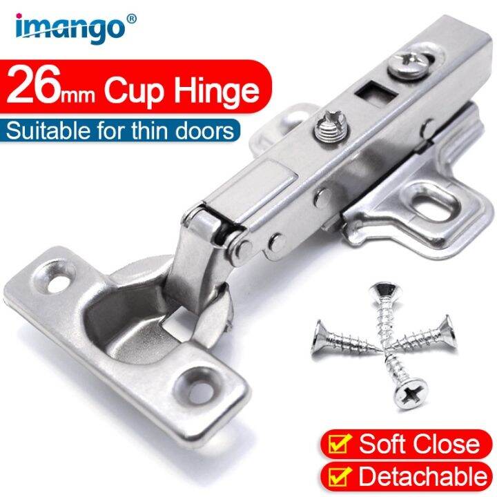 90 Degree Inset 26mm Small Furniture Hinge Soft Close Mini Hydraulic