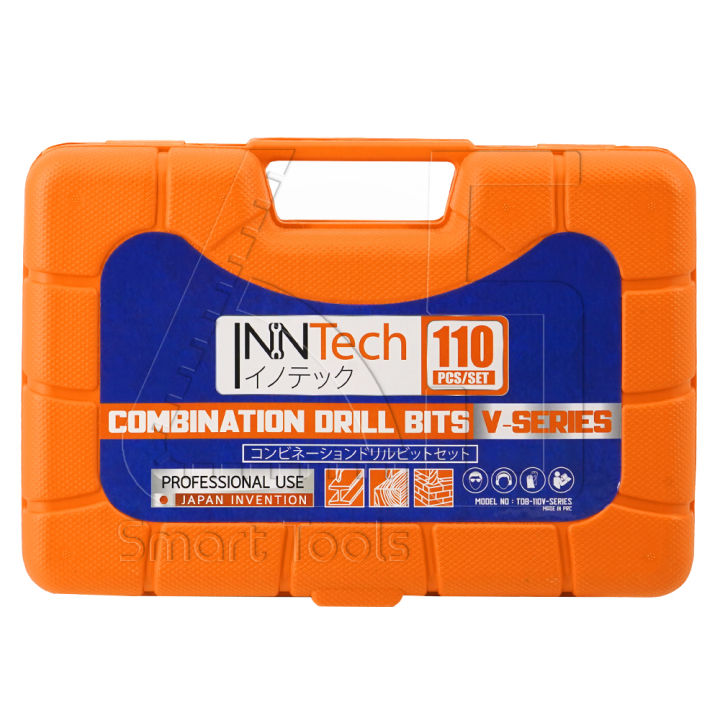 inntech-ชุดดอกสว่าน-เจาะปูน-ไม้-เหล็ก-110-ชิ้น-v-series-combination-drill-bits-for-metal-masonry-wood-ดอกสว่านเจาะปูน-ดอกสว่านเจาะไม้-ดอกสว่านเจาะเหล็ก-ดอกสว่านลูกบล็อก-ดอกสว่านใบพาย-ดอกสว่าน-ชุดดอกสว