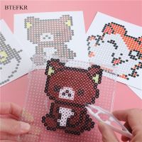 Children 3D Puzzle Toys 12PCS /Set Hama Beads 24 Patterns 1:1 Sheets Templates for Perls Beads Paper Accessories Speelgoed